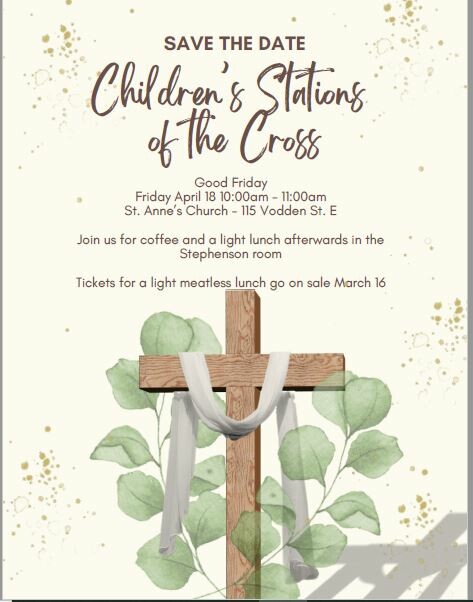 Save the Date Childrens Stations of the Cross Info poster