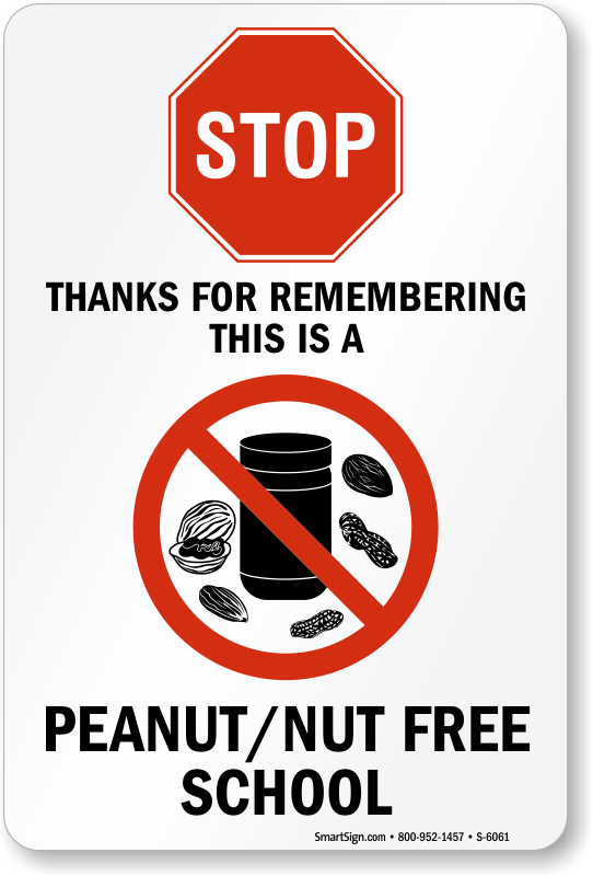 Peanut Free School Graphic