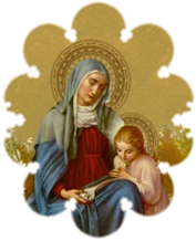 Picture of a saint with a child